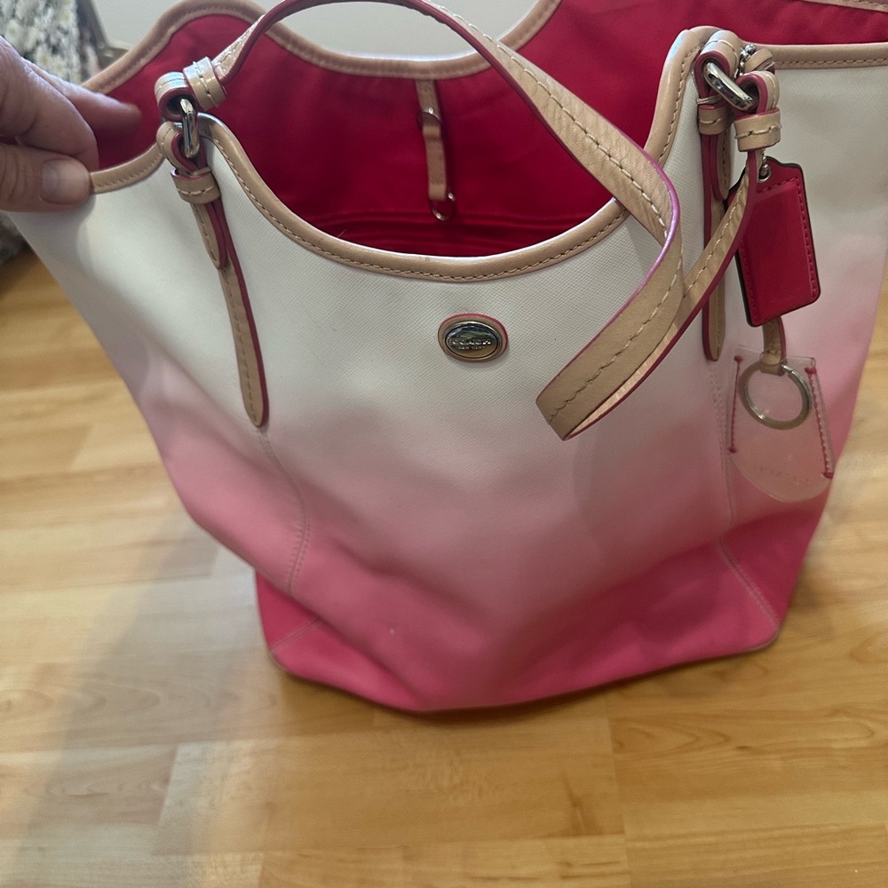 Coach Women's Peyton Tote Bag Pink Ombre Bag C1480-F29283 - Picture 3 of 9